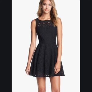BB Dakota Renley Lace Fit & Flare Minidress